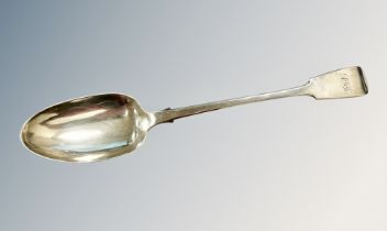 A Victorian silver basting spoon, Samuel Whitford, London 1865,