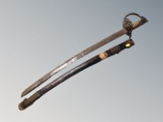 An Eastern sword in scabbard