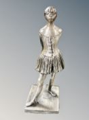 A contemporary metal figure - Ballet dancer,