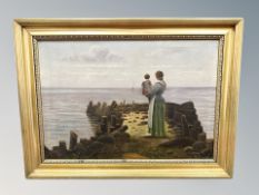 Danish School : The Sailor's Farewell, oil on canvas,