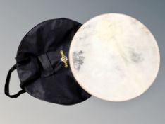 A bodhran drum