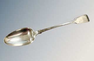 A George III silver basting spoon, maker WB London 1794, length 30.5cm.