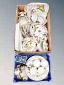 A box and crate of Royal Worcester Evesham oven to table ware including tureens, ramekins,