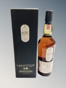 A bottle of Lagavulin single Islay malt whisky aged 16 years, 70cl, 43% vol, White Horse Distillery,