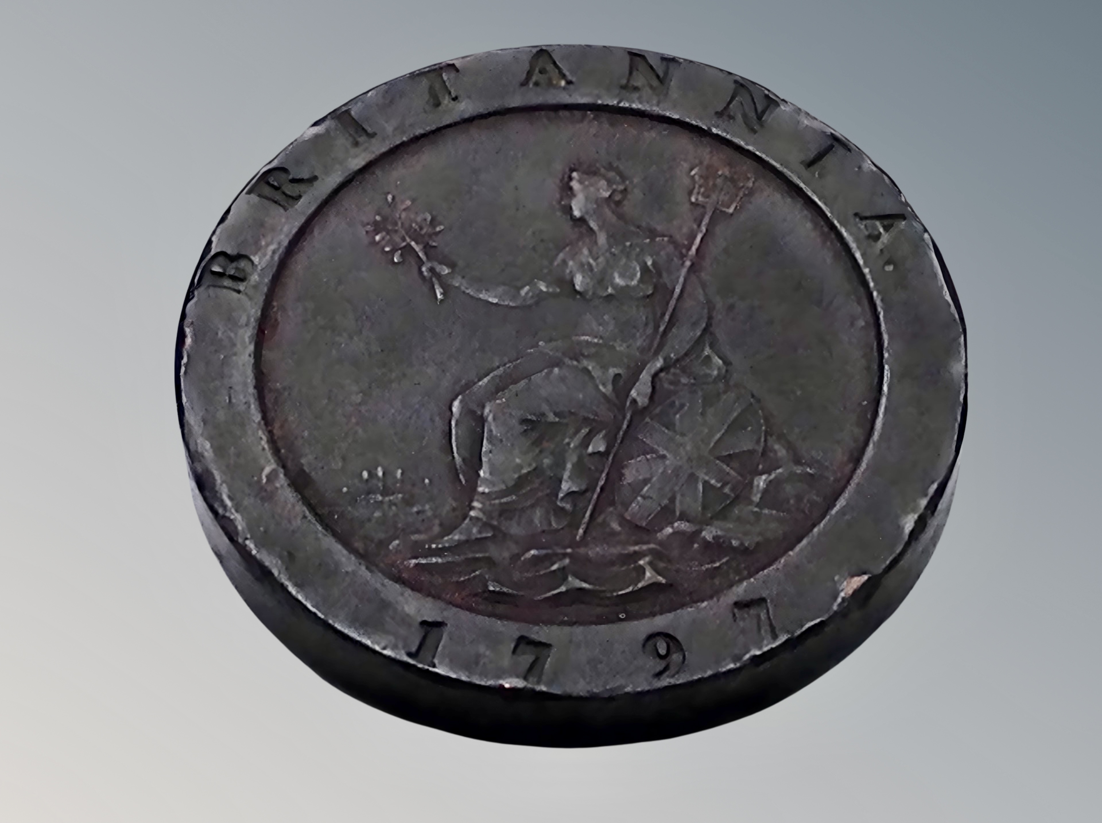 A George III cart-wheel penny,