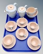 Sixteen pieces of Poole tea china
