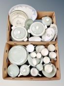 Two boxes of assorted Poole dinner and tea china