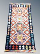 A Chobi Kilim runner 138 cm x 65 cm