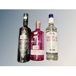 Three bottles : 1 x Whitley Neill Ping Grapefruit Gin,