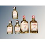 Five x Famous Grouse Blended Scotch Whiskey : 2 x 350 cl bottles& 3 x 100 ml bottles.