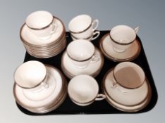 A Tuscan pink floral china tea set