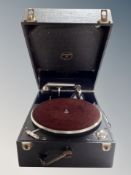 A Columbia portable gramophone