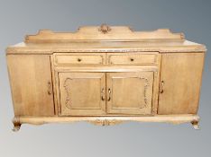 A Continental oak sideboard width 220 cm