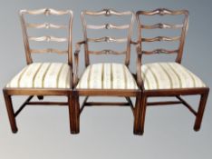 Six Georgian style dining chairs