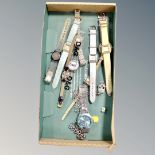 A quantity of mixed fashion watches and costume jewellery