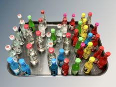 Forty one alcohol miniatures : Vodkas, Flavoured Vodkas & Bacardi Rum.