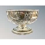 A silver pedestal bowl, Birmingham marks, height 6.5cm CONDITION REPORT: 53.