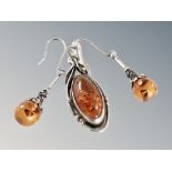 A collection of amber jewellery etc