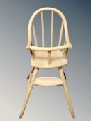 A beech child's high chair