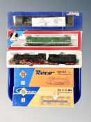 A tray of boxed die cast locomotives including Lima,