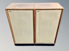A pair of Bowers & Wilkins (B&W) model DM-3 teak cased floor standing speakers,