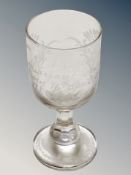 A 19th century etched glass