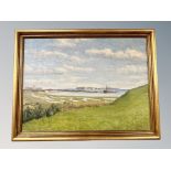 Danish School : Coastal landscape, oil on canvas,