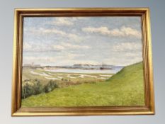 Danish School : Coastal landscape, oil on canvas,