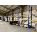 A large quantity of warehouse racking comprising of Dexion A3 grey and blue system approximately 20