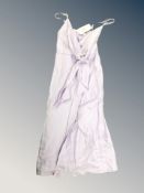 A Reiss Esme linen side tie midi dress, lilac, sizes 12, tagged and new,