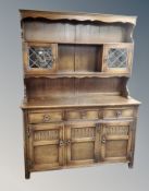 An oak three door three drawer Welsh dresser