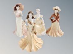 Four Coalport figures : Emily, Vicky, Juliana,