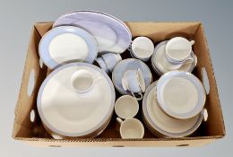 A box of Royal Doulton porcelain tea and dinner ware