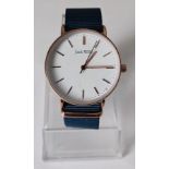 A Jack Wills rose gold-plated watch