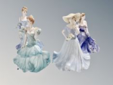 Four Coalport figures : Linda, Pauline, Four Seasons Spring,