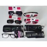 A collection of reading and sunglasses, F & F, Foster grant,
