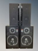 A pair of Akai M512 speakers and a further pair of speakers