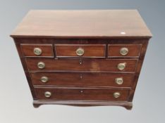 A Victorian mahogany six drawer chest