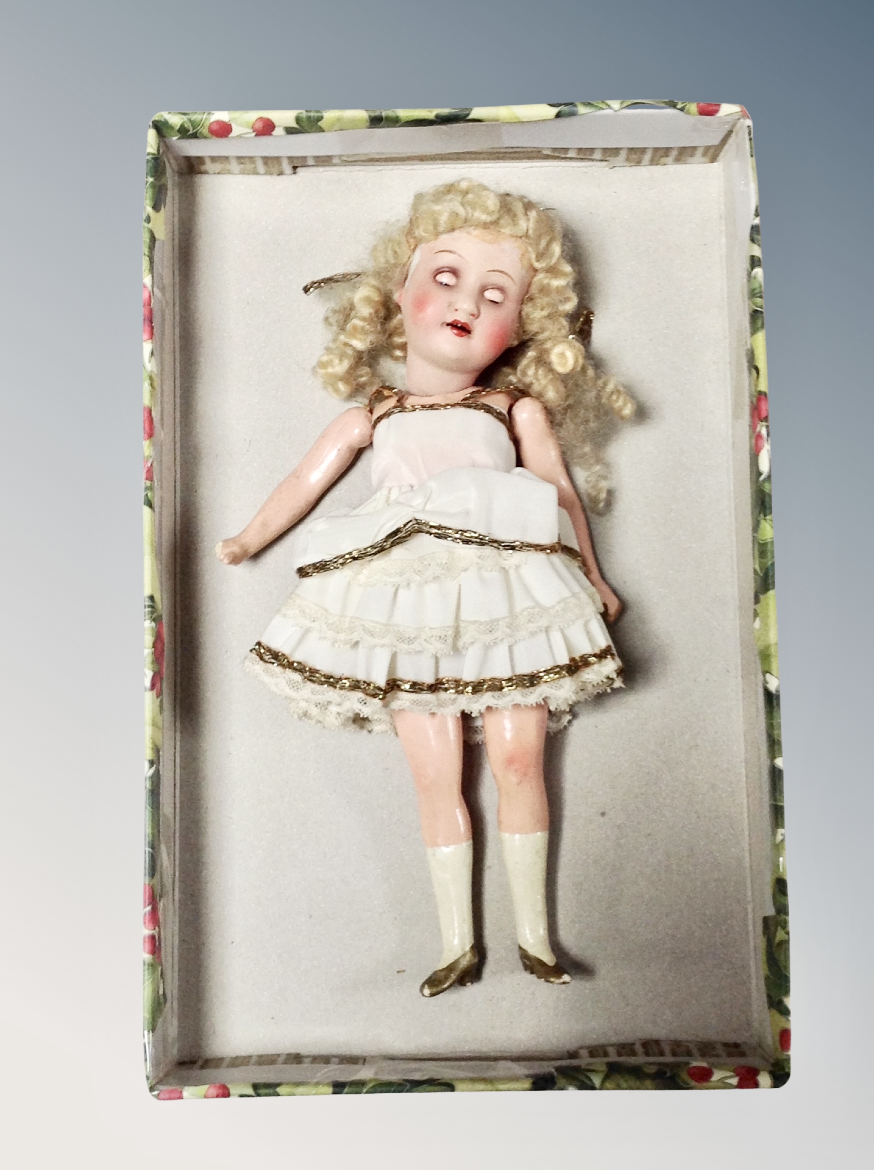 An early 20th century Armand Marseille bisque headed doll