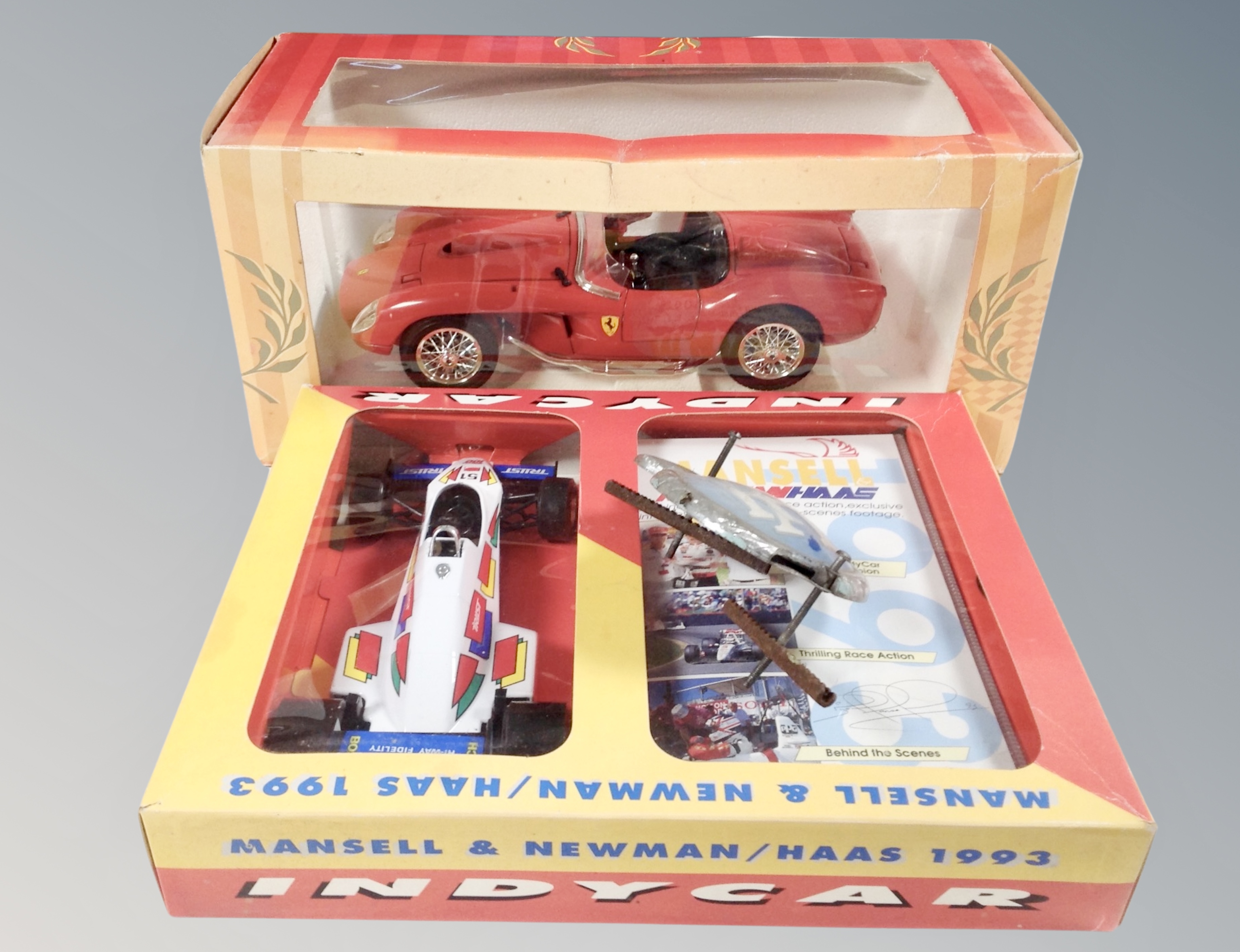 A Tonka Ferrari die cast vehicle,