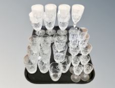 A tray of cut crystal, Edinburgh Crystal,