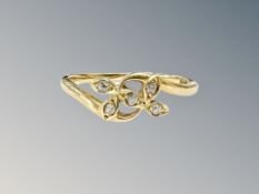 An 18ct gold diamond set ring, size Q CONDITION REPORT: 2.