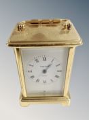 A Bayard eight day brass carriage clock