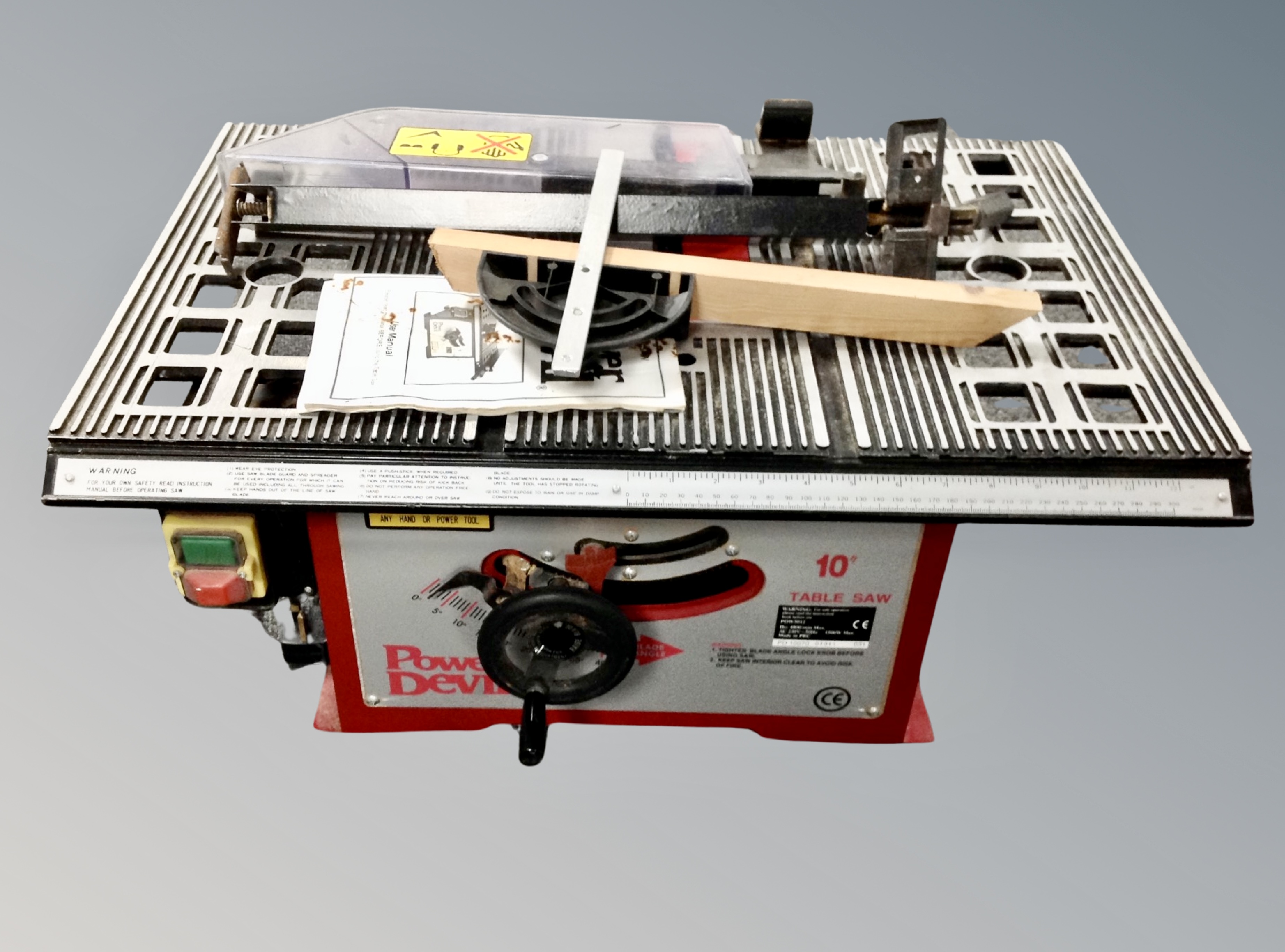 A Power Devil 10" electric table saw
