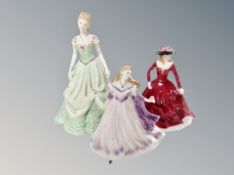 A Worcester Limited Edition figure of Melanie, together with Royal Worcester figures : Rachel,