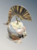 A replica Greco-Roman gladiator's helmet, 4.