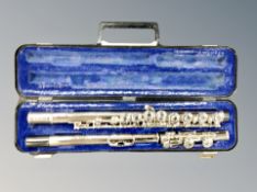 A three piece Evette flute in fitted case