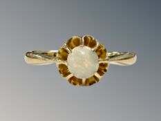 An 18ct gold opal ring, size H CONDITION REPORT: 2.