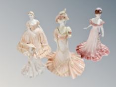 Four Coalport figures : Birthday Wishes, Louisa, Harriet,