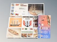 Four boxed naval modelling kits; Seeadler, Mantua model HMS Victory,